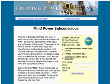 Tablet Screenshot of mindpowersubconscious.com